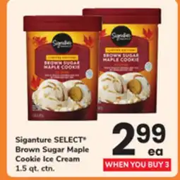 ACME Siganture SELECT Brown Sugar Maple Cookie Ice Cream offer