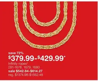JC Penney Infinity ropes‡ offer