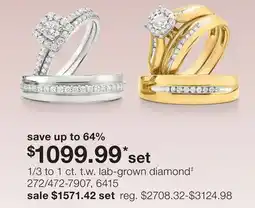 JC Penney 1/3 to 1 ct. t.w. lab-grown diamond‡ offer