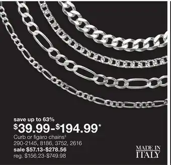 JC Penney Curb or figaro chains§ offer