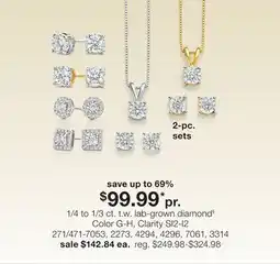 JC Penney 1/4 to 1/3 ct. t.w. lab-grown diamond§ offer