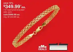 JC Penney 7.5 bismarck bracelet offer