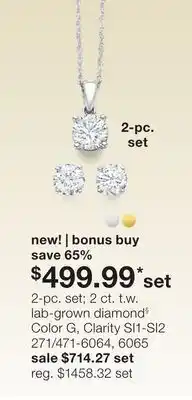JC Penney 2-pc. set 2 ct. t.w. lab-grown diamond§ offer