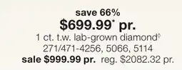 JC Penney 1 ct. t.w. lab-grown diamond◊ offer