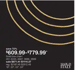 JC Penney Solid box chain◊ offer