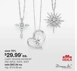 JC Penney Cubic zirconia pendants§ offer