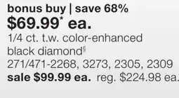 JC Penney 1/4 ct. t.w. color-enhanced black diamond§ offer