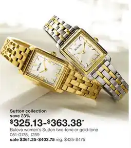 JC Penney Bulova Women'S Sutton Two-Tone Or Gold-Tone offer