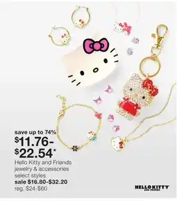 JC Penney Hello Kitty and Friends jewelry & accessories offer