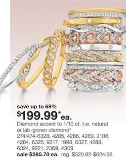 JC Penney Diamond accent to 1/10 ct. t.w. natural or lab-grown diamond‡ offer