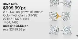 JC Penney 2 ct. t.w. lab-grown diamond‡ offer