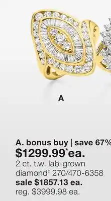 JC Penney 2 ct. t.w. lab-grown diamond‡ offer