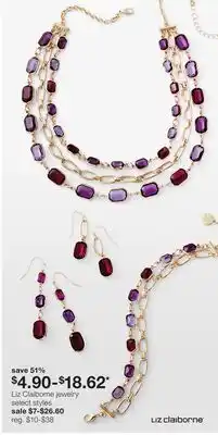 JC Penney Liz Claiborne jewelry offer