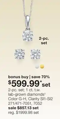 JC Penney 2-pc. set 1 ct. t.w. lab-grown diamonds‡ offer