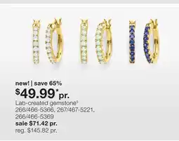 JC Penney Lab-created gemstone§ offer