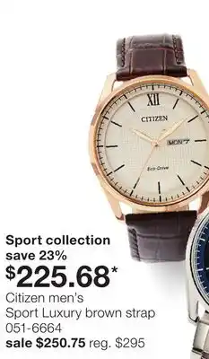 JC Penney Citizen men's Sport Luxury brown strap offer