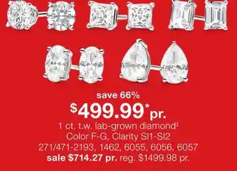 JC Penney 1 ct. t.w. lab-grown diamond‡ offer