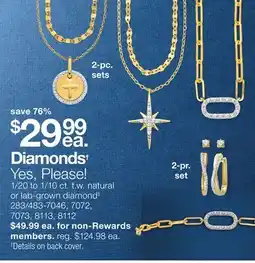 JC Penney 1/20 to 1/10 ct. t.w. natural or lab-grown diamond§ offer