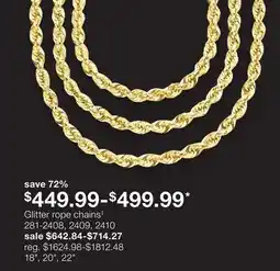 JC Penney Glitter rope chains‡ offer