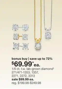 JC Penney 1/5 ct. t.w. lab-grown diamond§ offer