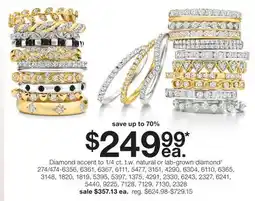 JC Penney Diamond accent to 1/4 ct. t.w. natural or lab-grown diamond‡ offer