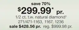 JC Penney 1/2 ct. t.w. natural diamond‡ offer
