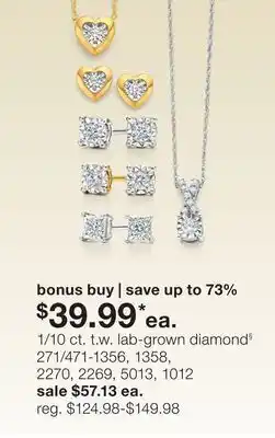 JC Penney 1/10 ct. t.w. lab-grown diamond§ offer