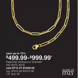 JC Penney Paperclip necklace or bracelet◊ offer
