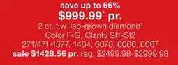 JC Penney 2 ct. t.w. lab-grown diamond‡ offer
