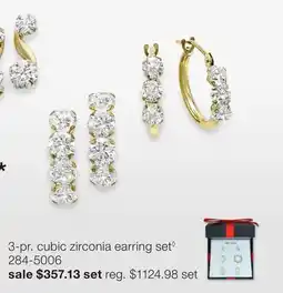 JC Penney 3-pr. cubic zirconia earring set◊ offer