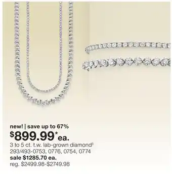JC Penney 3 to 5 ct. t.w. lab-grown diamond§ offer