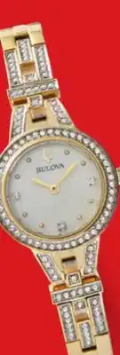 JC Penney Bulova women's crystal accent gold-tone offer
