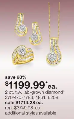 JC Penney 2 ct. t.w. lab-grown diamond‡ offer