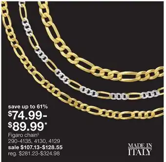 JC Penney Figaro chain§ offer