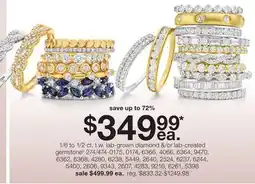 JC Penney 1/6 to 1/2 ct. t.w. lab-grown diamond &/or lab-created gemstone‡ offer