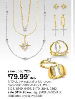 JC Penney 1/10 ct. t.w. natural or lab-grown diamond§ offer