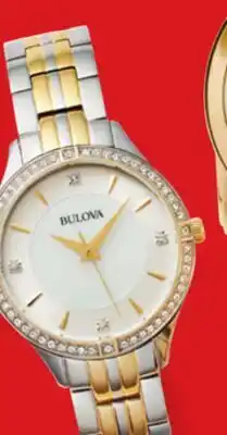 JC Penney Bulova women's crystal accent two-tone offer