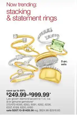 JC Penney Lab-grown diamond accent to 1 ct. t.w. &/or genuine gemstone‡ offer