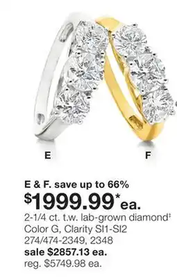 JC Penney 2-1/4 ct. t.w lab-grown diamond‡ offer