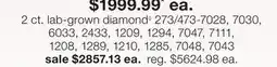 JC Penney 2 ct. lab-grown diamond◊ offer