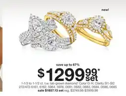JC Penney 1-1/3 to 1-1/2 ct. t.w. lab-grown diamond‡ offer
