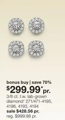 JC Penney 3/8 ct. t.w. lab-grown diamond‡ offer