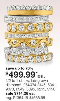 JC Penney 1/2 to 1 ct. t.w. lab-grown diamond‡ offer
