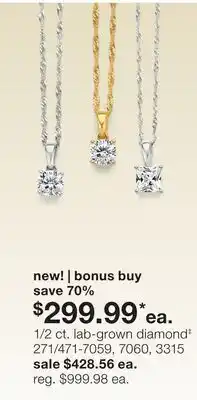 JC Penney 1/2 ct. lab-grown diamond‡ offer