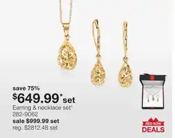 JC Penney Earring & necklace set offer