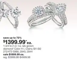 JC Penney 1-3/4 to 2 ct. t.w. lab-grown diamond‡ offer