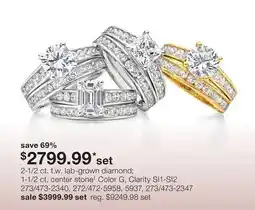 JC Penney 2-1/2 ct. t.w. lab-grown diamond 1-1/2 ct. center stone‡ offer