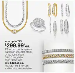 JC Penney 1/2 to 1 ct. t.w. lab-grown diamond§ offer