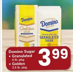 ACME Domino Sugar Granulated 4 lb. pkg. Golden 3.5 lb. pkg offer