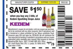 ACME Kedem Sparkling Grape Juice offer